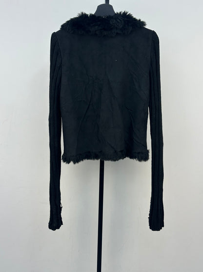 MONTONE CON MANICHE IN LANA DONNA ECOLOGICO TAGLIA: L