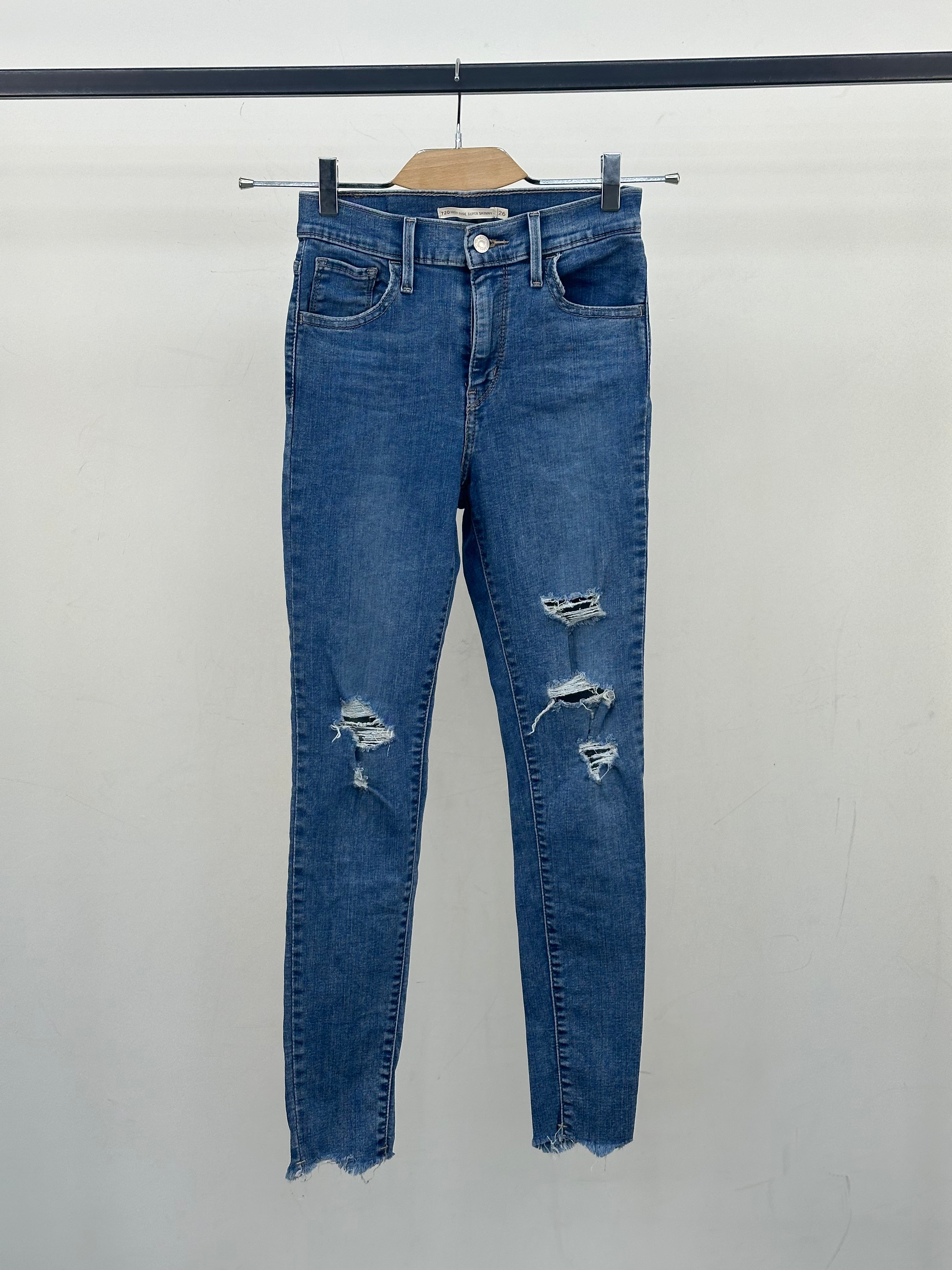 LEVI'S 720 HIGH RISE SUPER SKINNY TAGLIA: 40 ITA = W26 L28