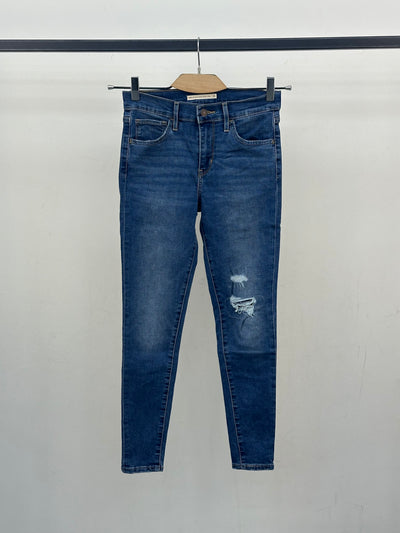 LEVI'S 720 HIGH RISE SUPER SKINNY ANKLE TAGLIA: 39 ITA = W25