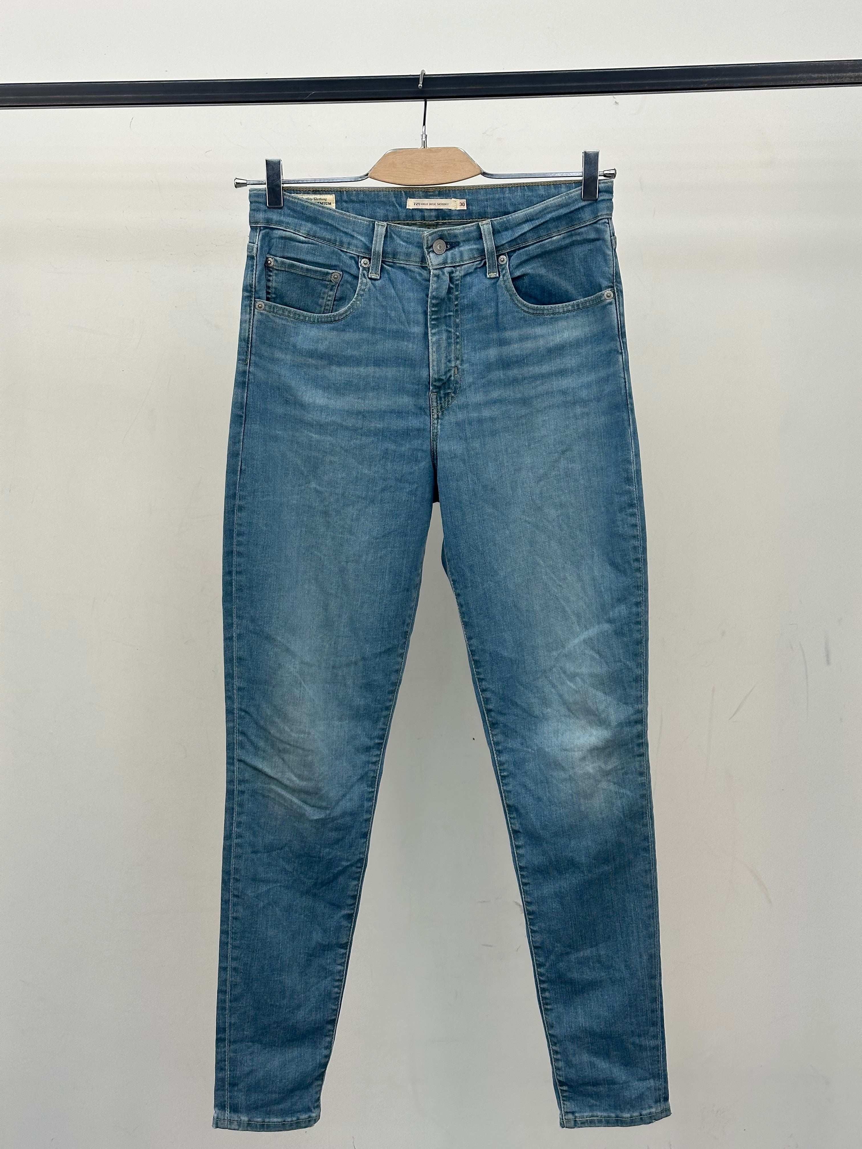 LEVI'S 721 HIGH RISE SKINNY TAGLIA: 44 ITA = W30 L30