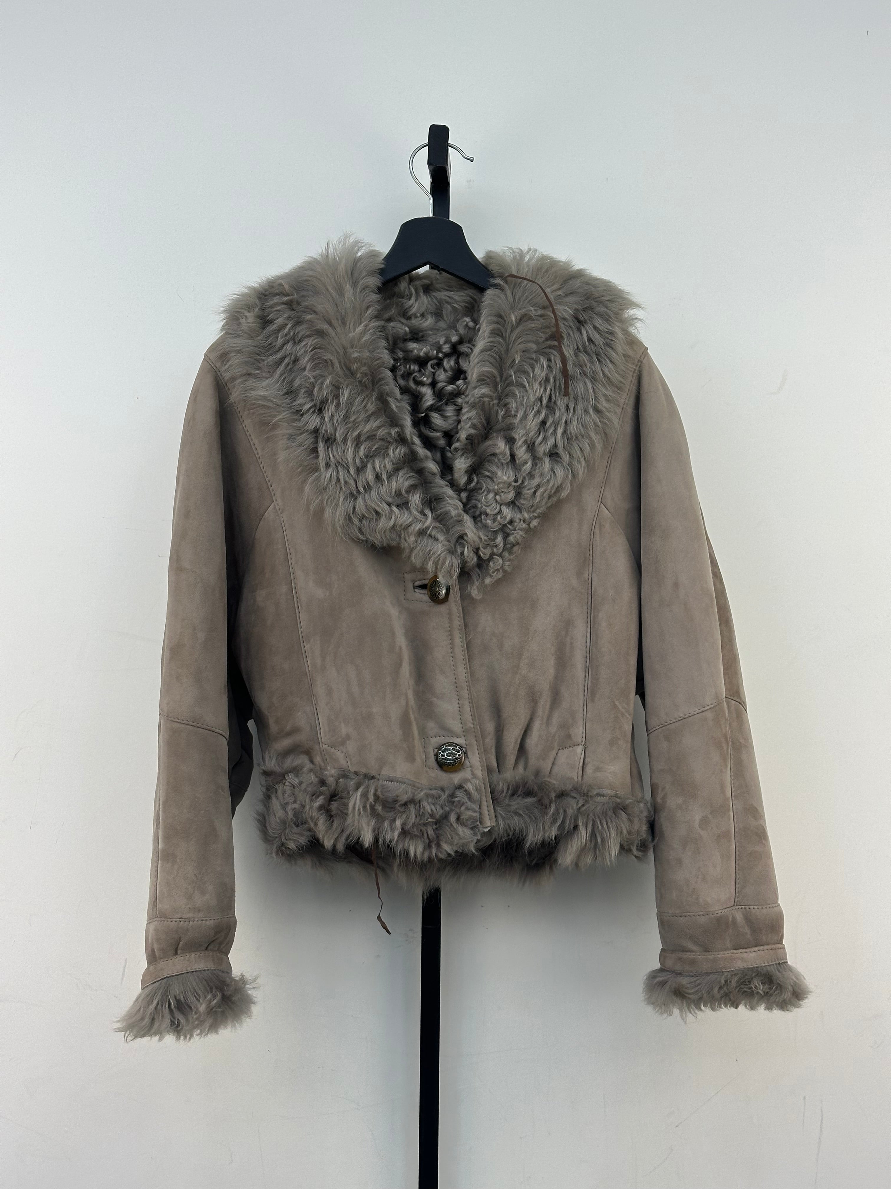 MONTONE DONNA CROPPED SHEARLING ORIGINAL TAGLIA: UNICA
