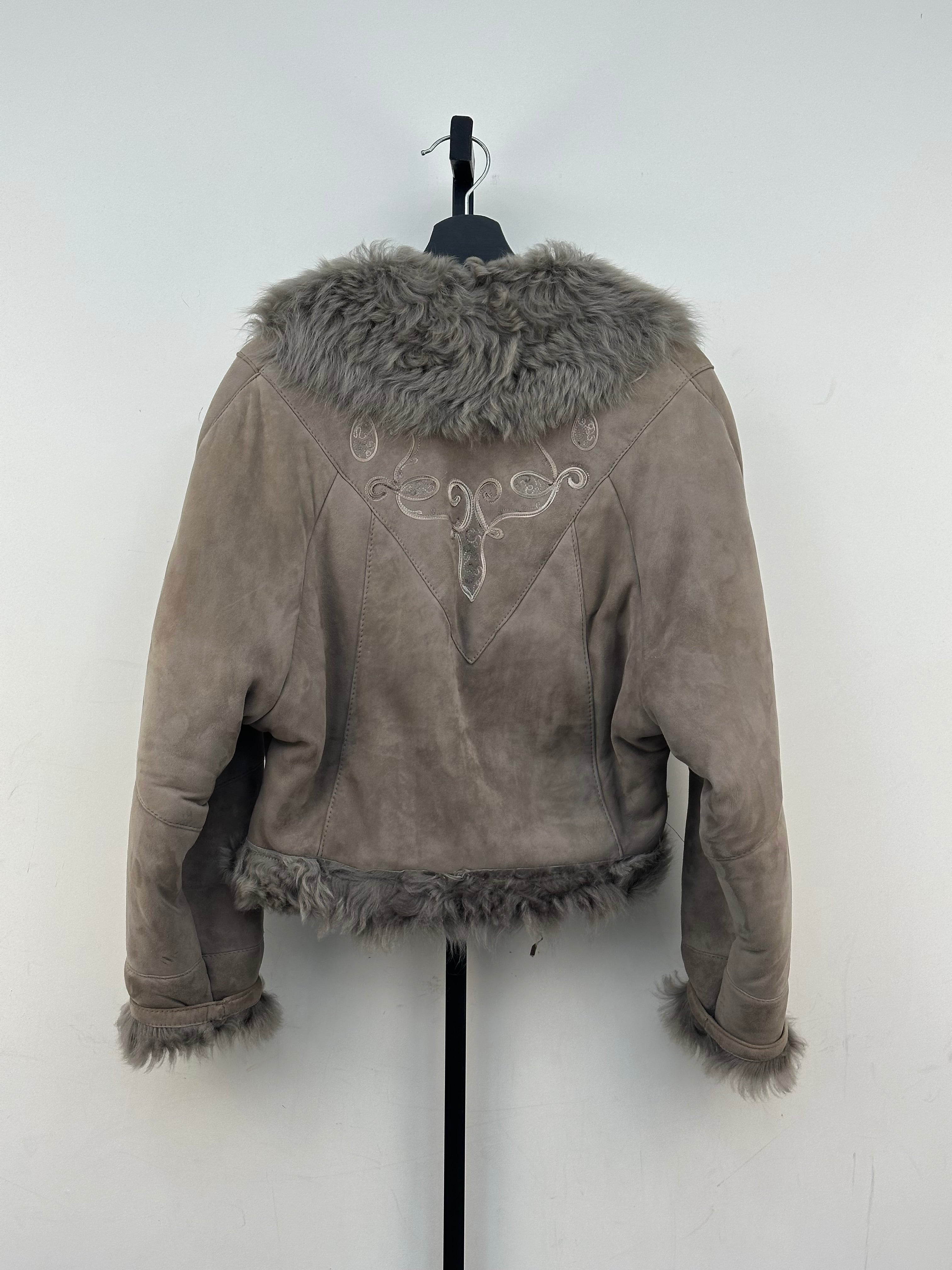 MONTONE DONNA CROPPED SHEARLING ORIGINAL TAGLIA: UNICA