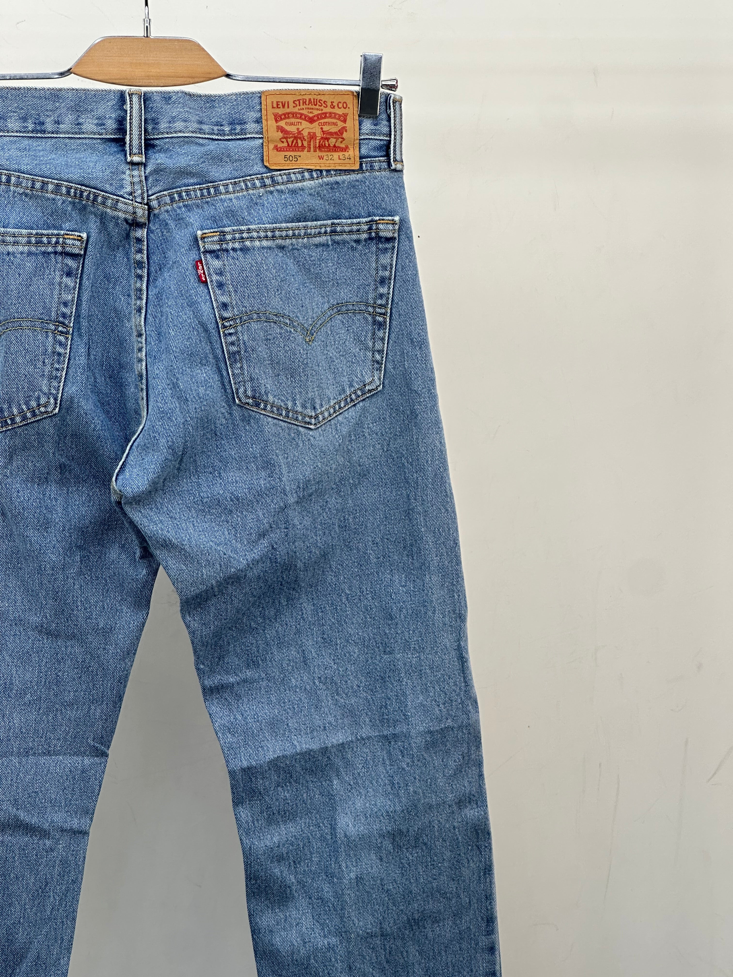 LEVI'S 505 STRAIGHT FIT TAGLIA: 46 ITA = W32 L34