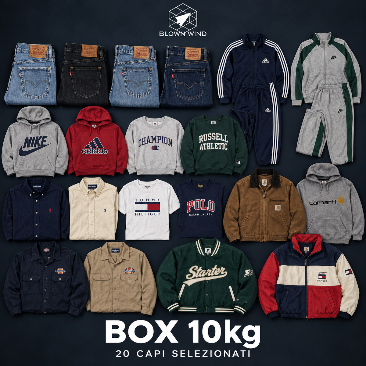 Blown Wind Box 10kg - 20 capi vintage selezionati