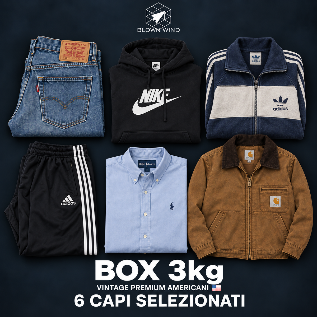 Blown Wind Box 3kg - 6 capi vintage selezionati