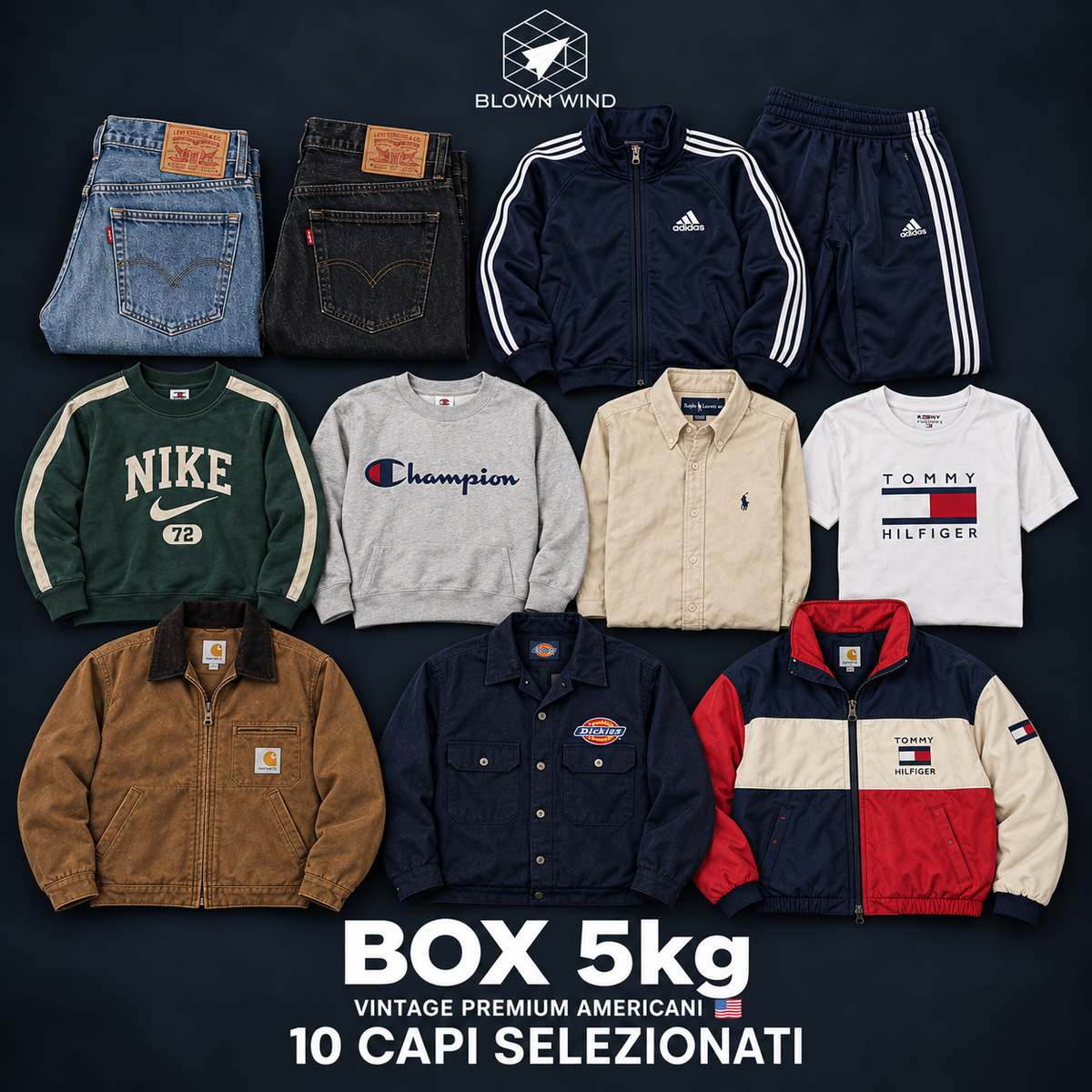 Blown Wind Box 5kg - 10 capi vintage selezionati