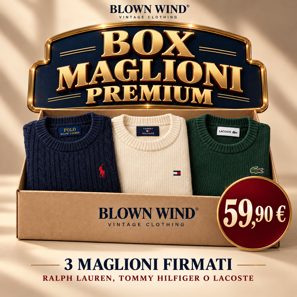 Box Maglioni Premium – 3 maglioni firmati a 59,90 €